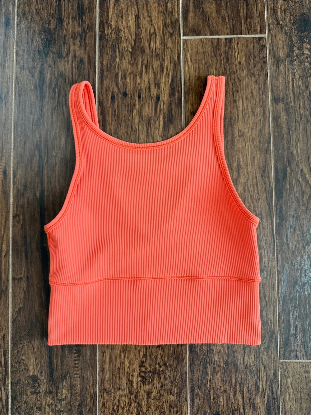 lululemon athletica Ribbed Crop Tank - Coral Orange